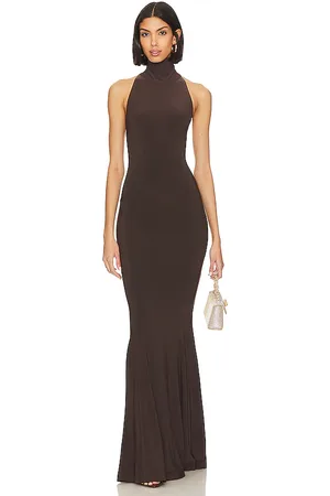 Norma Kamali Halter Turtle Fishtail Gown in . - size L (also in M, S, XL, XS, XXS)