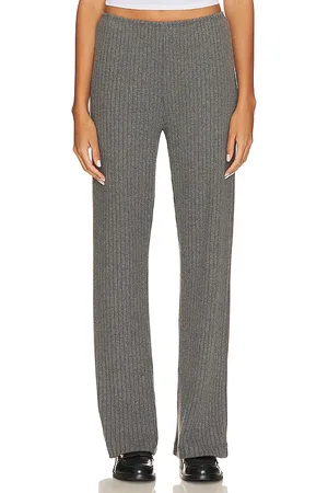 Donni. Sweater Rib Simple Pant in Charcoal. - size XL (also in L)