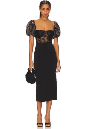 WeWoreWhat Underwire Corset Midi Lace Dress in . - size 0 (also in 2)