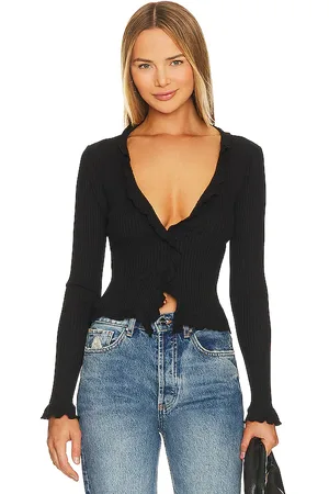 LA Made Sweet Serenade Ruffle Cardigan in . - size L (also in M, S, XL, XS)