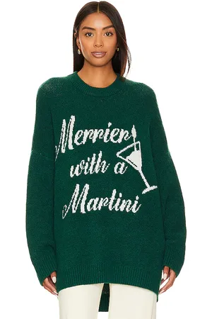 Show Me Your Mumu Classic Crewneck Sweater in Green. - size L (also in M, S, XL, XS)