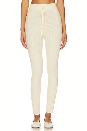 Varley Mocado Rib Knit Legging in Grey. - size L (also in M, S, XL)