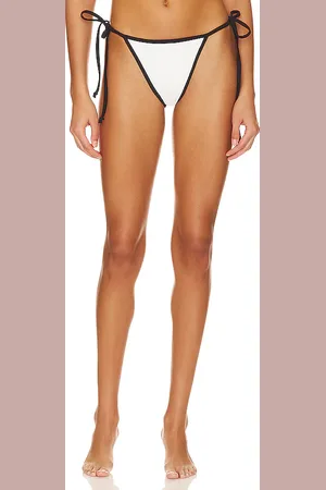 GOOD AMERICAN Varsity Triangle Bikini Bottom in White. - size S (also in XL)