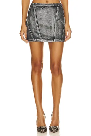 BLANK NYC Denim Mini Skirt in Black. - size 24 (also in 25)