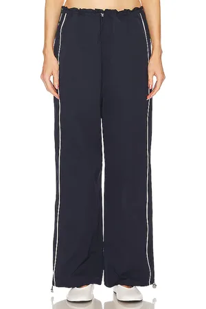 GRLFRND Cinched Waist Wide Leg Pant in Navy. - size M (also in XS)