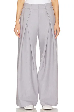 GRLFRND Nolan Pleated Trouser in Light Grey. - size M (also in XS)