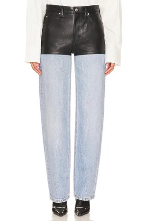 Brown Yours skinny super ripped jeans in black T by Alexander Wang