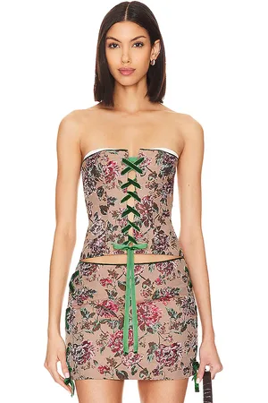 MAJORELLE Margaux Bustier Top in Brown. - size S (also in XS)
