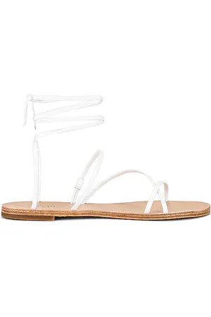 M&S + Leather Ankle Strap Flat Sandals