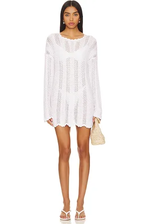 Show Me Your Mumu Packable Pullover Coverup in White. - size L (also in M, S, XL, XS)