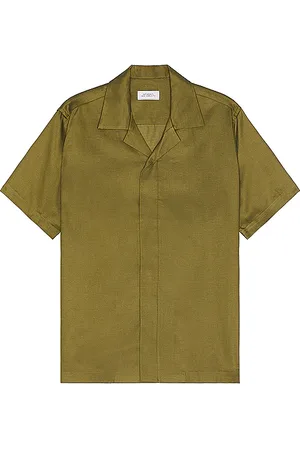 Saturdays NYC York Camp Collar Shirt in Green. - size L (also in M, S, XL/1X)
