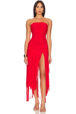 DANIELLE GUIZIO Lyla Twist Dress in Red. - size L (also in M)