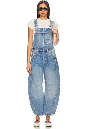 Free People X We The Free Good Luck Overall in Denim-Medium. - size S (also in XS)