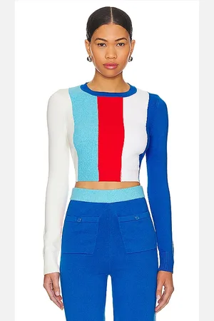 JoosTricot Long Sleeve Crop Top in Multi. - size M (also in XL, XS)