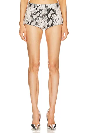 Retrofete Aven Leather Short in Neutral. - size M (also in S, XS)