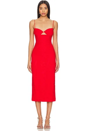 Bardot Ivanna Midi Dress in Red. - size 2 (also in 6, 8)