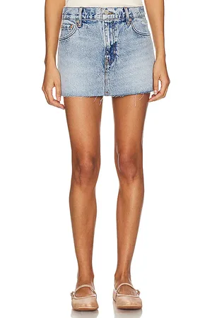 GRLFRND Maren Mini Skirt in Blue. - size 30 (also in 31, 32)