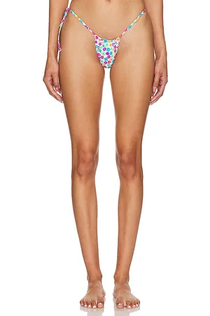 Frankies Bikinis Ziggy Bottom in White. - size L (also in S, XL)