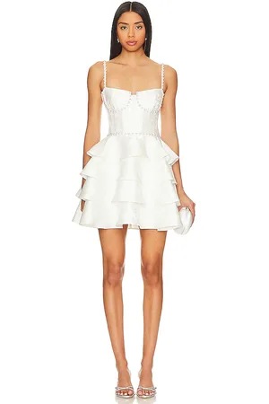 V. Chapman Luciana Corset Mini Dress in White. - size 12 (also in 2, 6)