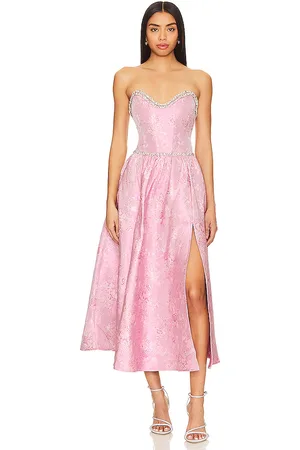 V. Chapman Lucia Corset Midi Dress in Purple. - size 0 (also in 10, 4, 6)