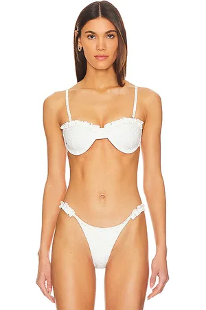 MORE TO COME Amelia Ruffle Bikini Top in . - size L (also in M, S, XL, XS, XXS)