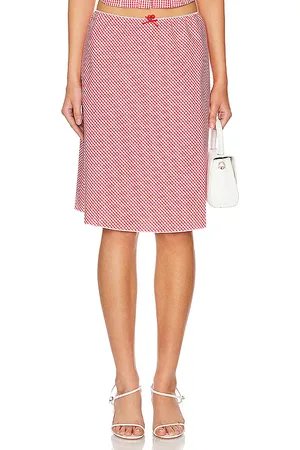 DANIELLE GUIZIO Paloma Skirt in Red. - size M (also in S)