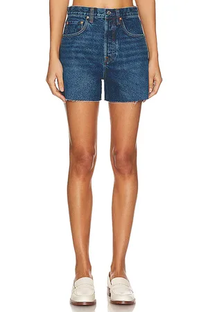 GRLFRND Jules Vintage Cut Off Short in Blue. - size 24 (also in 25, 27, 28, 30, 31)