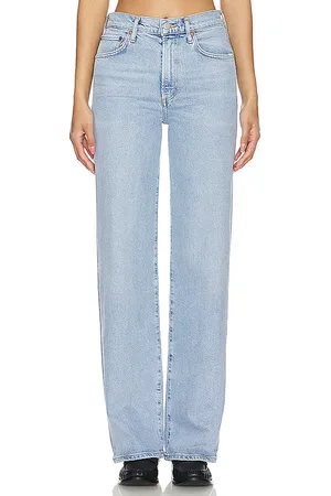 AGOLDE Harper Mid Rise Wide Leg Straight in Denim-Light. - size 24 (also in 25, 30, 31, 32, 33, 34)