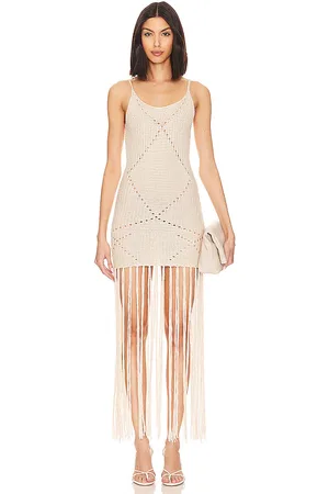 MORE TO COME Avi Maxi Dress in Neutral. - size M (also in L, S)