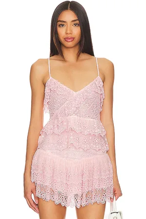 LOVESHACKFANCY Saturn Top in Pink. - size L (also in XL, XXL)