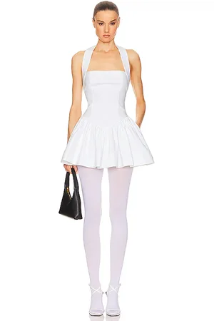 Helsa Faille Halter Mini Dress in . - size M (also in L, S, XL, XS)