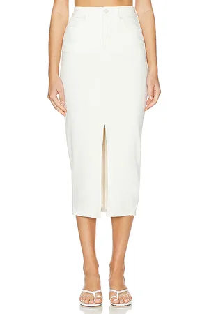 GOOD AMERICAN Slit Front Midi Skirt in White. - size 20 (also in 22)