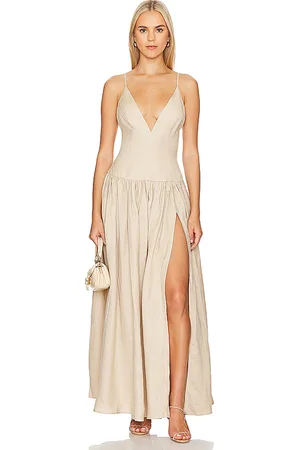 Tularosa Saylor Maxi Dress in Beige. - size L (also in M, S, XL)