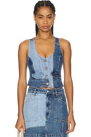 ABrand Denim Vest in Denim-Medium. - size XS (also in XXS)
