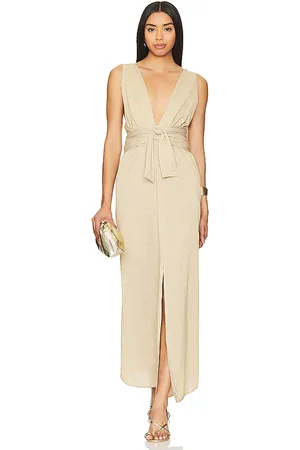 Luli Fama X REVOLVE Cosita Buena Convertible Maxi Dress in Beige. - size L (also in S, XS)