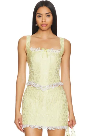 MAJORELLE Jalan Bustier Top in Yellow. - size M (also in XL)