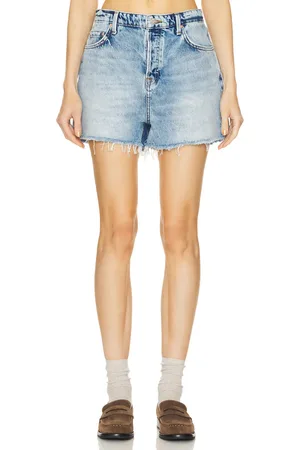 GRLFRND Kady Low Rise Relaxed Boyfriend Short in Denim-Light. - size 23 (also in 24, 30, 31, 32)