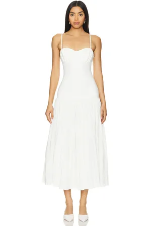 Nicholas Salem Drop Waist Broomstick Midi Dress in Black. - size 10 (also in 8)