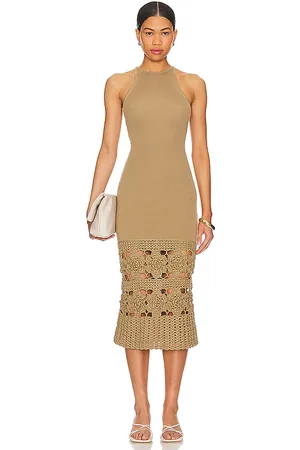 Tularosa Finley Crochet Midi Dress in . - size L (also in M, S, XS)