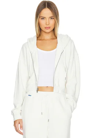 Cotton Citizen The Boston Crop Hoodie in Ivory. - size M (also in XS)