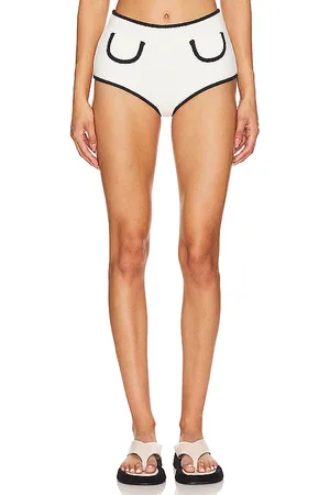 Montce X Olivia Culpo Binded Polly Bikini Bottom in Cream. - size L (also in M, S, XS)