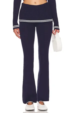 Frankies Bikinis Aimee Cloud Knit Pant in Navy. - size M (also in L, XL)