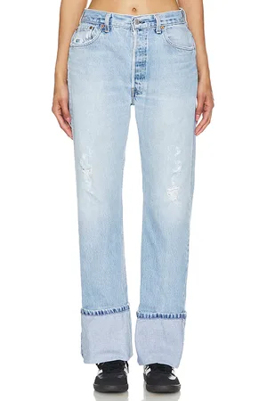 aligrace Cuffed Baggy Customs in Denim-Light. - size 33 (also in 34, 35)