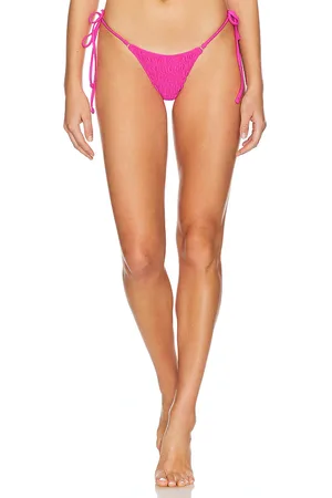 Frankies Bikinis Divine Satin Bottom in Pink. - size XL (also in L)