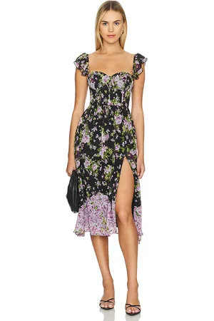 MORE TO COME Roxanne Midi Dress in Purple. - size XS (also in XXS)