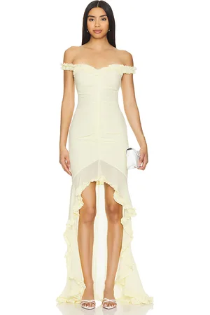 MAJORELLE Chandra Gown in Lemon. - size M (also in L, S, XL, XS)