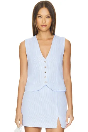BLANK NYC Sun Glow Vest in Baby Blue. - size L (also in M, S, XS)