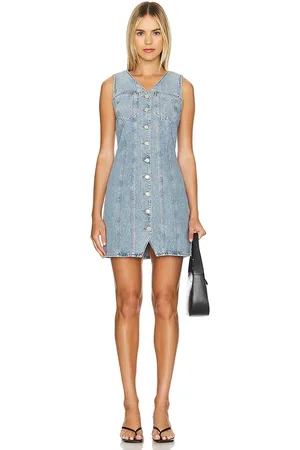 AGOLDE Trina Dress in Denim-Light. - size S (also in XS)