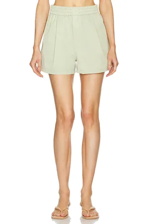 GRLFRND Tech Gabardine Boxer Shorts in Olive. - size L (also in S, XL)