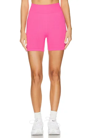 The Upside Ribbed Seamless Spin Short in Pink. - size L (also in M)